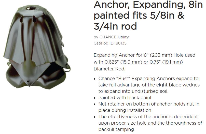 Anchor Expanding 8in